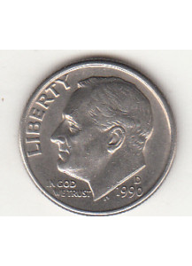 1990 - 10 Cents (Dime) Rame-nickel Dollaro Stati Uniti Roosevelt  Dime FDC
